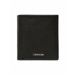 Calvin Klein Majhna moška denarnica Minimalism Trifold 6Cc W/Coin K50K509624 Črna