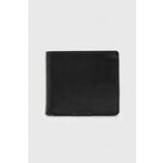 Usnjena denarnica AllSaints Blyth moška, črna barva - črna. Srednje velika denarnica iz kolekcije AllSaints. Model izdelan iz naravnega usnja.