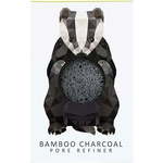 "Konjac Mini Pore Refiner Woodland Badger with Bamboo Charcoal - 1 k."
