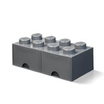 LEGO škatla za shranjevanje 8 - s temno sivim predalom 250 x 500 x 180 mm