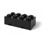 LEGO škatla za shranjevanje 8 - s predali črne 250 x 500 x 180 mm