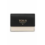 Denarnica Tous ženski, črna barva - črna. Srednje velika denarnica iz kolekcije Tous. Model izdelan iz ekološkega usnja.