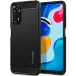 Spigen ROBUSTEN OKLEP XIAOMI REDMI NOTE 11 / 11S MAT ČRN OVITEK ZA TELEFON