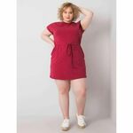 BASIC FEEL GOOD Ženska obleka plus size KORI burgundska RV-SK-6642.89_365064 3XL