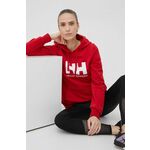 Helly Hansen bluza - rdeča. Mikica s kapuco iz kolekcije Helly Hansen. Model izdelan iz debele, rahlo elastične pletenine.