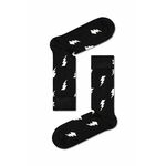 Nogavice Happy Socks Flash Sock črna barva - črna. Nogavice iz kolekcije Happy Socks. Model izdelan iz elastičnega, vzorčastega materiala.