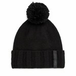 Kapa Calvin Klein Label Define Rib Beanie W/Pompom K60K611606 Ck Black BAX