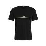 Majica lounge BOSS črna barva - črna. Majica s kratkimi rokavi iz kolekcije BOSS, izdelana iz tanke, elastične pletenine. Model iz izjemno udobne tkanine z visoko vsebnostjo bombaža.