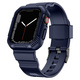 slomart kingxbar cyf537 oklepno ohišje 2v1 apple watch se, 8, 7, 6, 5, 4, 3, 2, 1 (45, 44, 42 mm) s trakom modro