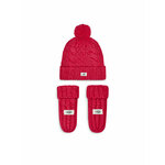 Ugg Komplet kapa in rokavice K Infant Knit Set 22726 Roza