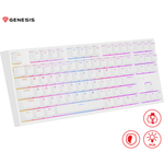 Genesis 404 TKL mehanska tipkovnica, USB, bela/rjava/rumena/črna