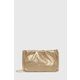 Usnjena torbica Tommy Hilfiger zlata barva - zlata. Majhna torbica iz kolekcije Tommy Hilfiger. Model na zapenjanje, izdelan iz naravnega usnja.