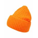 Kapa s primesjo volne American Vintage oranžna barva - oranžna. Kapa iz kolekcije American Vintage. Model izdelan iz enobarvne pletenine.
