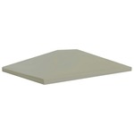vidaXL Streha za paviljon 310 g/m² 4x3 m rjava