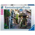 Ravensburger Uličice v mestu Egnisheim v Alzaciji sestavljanka, 1000 delna