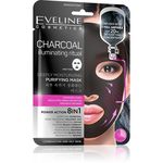 Eveline Cosmetics Charcoal Illuminating Ritual super vlažilna čistilna tekstilna maska