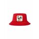 Bombažni klobuk Goorin Bros rdeča barva - rdeča. Klobuk iz kolekcije Goorin Bros. Model z ozkim robom, izdelan iz materiala z nalepko.