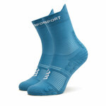 Visoke nogavice Unisex Compressport Pro Racing V4.0 Run High XU00046B Niagara Blue/White