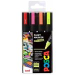 WEBHIDDENBRAND Marker Uni PC-5M POSCA, set 4/1 NEON