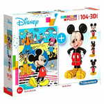 Clementoni Disney Mickey 104 kosov + 3D puzzle