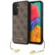 GUESS GUHCSA34GF4GBR silikonski ovitek z obeskom za Samsung Galaxy A34 - rjav