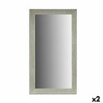 slomart stensko ogledalo les bela steklo (75 x 136 x 1,5 cm) (2 kosov)