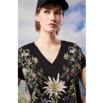 Bombažna kratka majica Medicine ženski, črna barva - črna. Kratka majica iz posebne kolekcije Tatrzański Park Narodowy x Medicine. Model izdelan iz pletenine s potiskom.