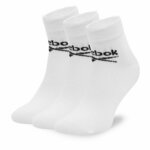 Reebok Set 3 parov unisex visokih nogavic R0429-SS24 (3-pack) Bela