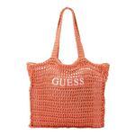 Torba za plažo Guess oranžna barva, E4GZ09 WG4X0 - oranžna. Velika torba za plažo iz kolekcije Guess. Model brez zapenjanja, izdelan iz tekstilnega materiala.