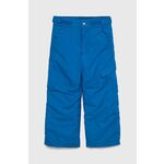 Otroške hlače Columbia modra barva - modra. Otroško Hlače iz kolekcije Columbia. Model izdelan iz enobarvne tkanine.