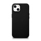 iCARER litchi premium leather case iphone 14 plus magnetic leather case with magsafe black (wmi14220711-bk)