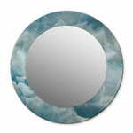 tulup.si Tiskano okroglo ogledalo Blue onyx marmor fi 90 cm