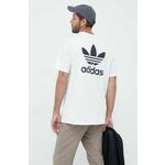 Bombažna kratka majica adidas Originals bela barva - bela. Kratka majica iz kolekcije adidas Originals, izdelana iz enobarvne pletenine. Model iz izjemno udobne bombažne tkanine.