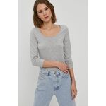 Vero Moda Ženska majica s kratkimi rokavi VMMAXI Regular Fit 10152908 Light Grey Melange (Velikost XS)