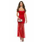Amiatex Ženska obleka 72932, rdeča, S