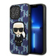 Karl Lagerfeld iphone 13 pro max 6,7" trdi ovitek moder/blue monogram iconic patch