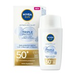 Nivea Sun Triple Protect Ultra-Light Hydrating Fluid zaščita pred soncem za obraz za normalno kožo 40 ml unisex