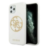 Guess GUHCN65TPUWHGLG iPhone 11 Pro Max biały/white trdi ovitek Glitter 4G Circle Logo