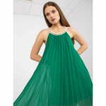ITALY MODA Ženska mini obleka AMABEL temno zelena DHJ-SK-0010.35_388174 Univerzalni