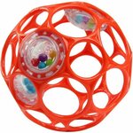 Oball Igrača RATTLE 10 cm oranžna 0m+