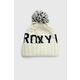 Kapa Roxy bela barva - bela. Kapa iz kolekcije Roxy. Model izdelan iz debele pletenine.