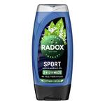 Radox Sport Mint And Sea Salt 3-in-1 Shower Gel osvežilen gel za prhanje 225 ml za moške