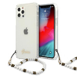 Guess GUHCP12LKPSWH iPhone 12 Pro Max 6,7" prozoren trdi ovitek White Pearl