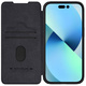 usnjen ovitek s pokrovom za kamero za iphone 15 plus nillkin qin pro leather - black