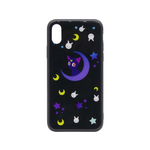 Chameleon Apple iPhone X/XS - Ovitek iz gume in stekla z lučko (TPUG) - The night sky (light)