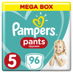 Pampers hlačne plenice Pants 5 (12-17 kg) Junior Mega Box 96 kosov