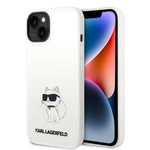 Karl Lagerfeld iphone 14 plus 6,7" trdi ovitek bel/white silikon choupette magsafe