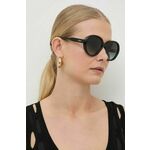 Sončna očala Chloé ženska, črna barva, CH0221S - črna. Sončna očala iz kolekcije Chloé. Model s toniranimi stekli in okvirji iz plastike. Ima filter UV 400.