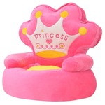 vidaXL vidaLX Plišasti otroški stol Princess roza barve