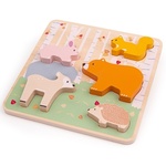 Bigjigs Baby Drevené puzzle Woodland